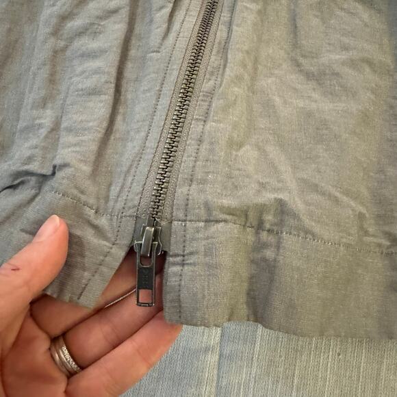 Eileen Fisher Zip Jacket w/removable hood Longsleeve Cotton Metallic taupe Large - Picture 10 of 12